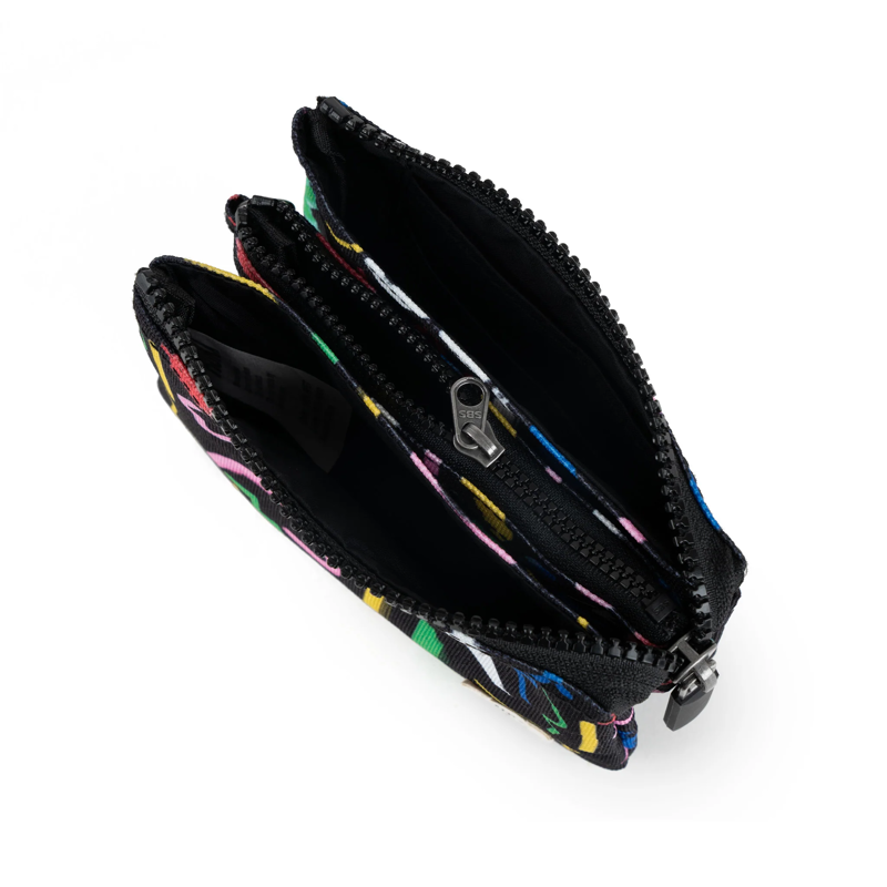 Roka x MPP Carnaby Scribble Print Small Recycled Canvas Wallet-1