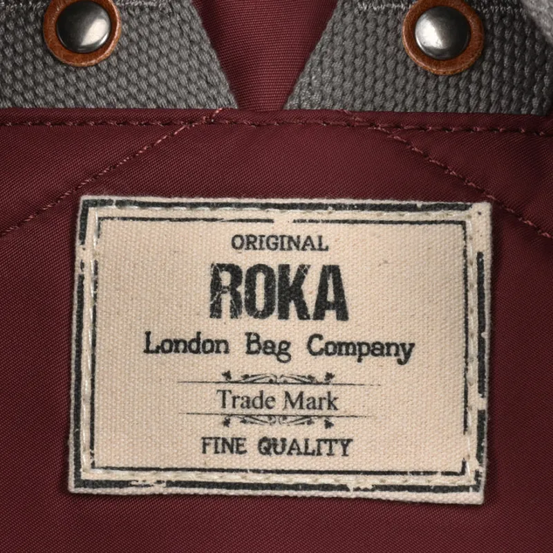 Roka Bantry B Medium Recycled Canvas Back Pack in Port-6
