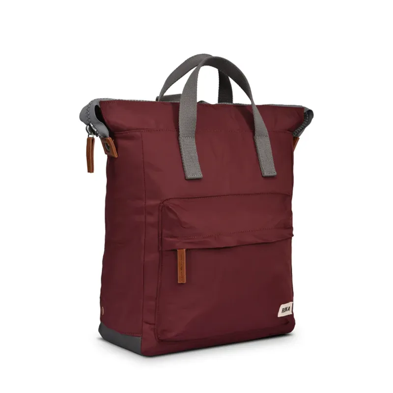 Roka Bantry B Medium Recycled Canvas Back Pack in Port-1