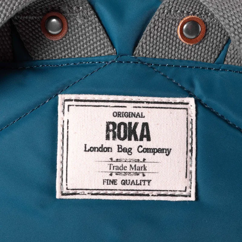 Roka Canfield B Small Recycled Nylon Bag in Marine-5
