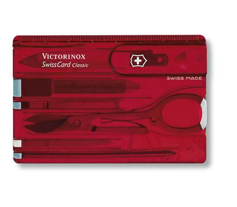 Victorinox Swiss card Red Transparent-1