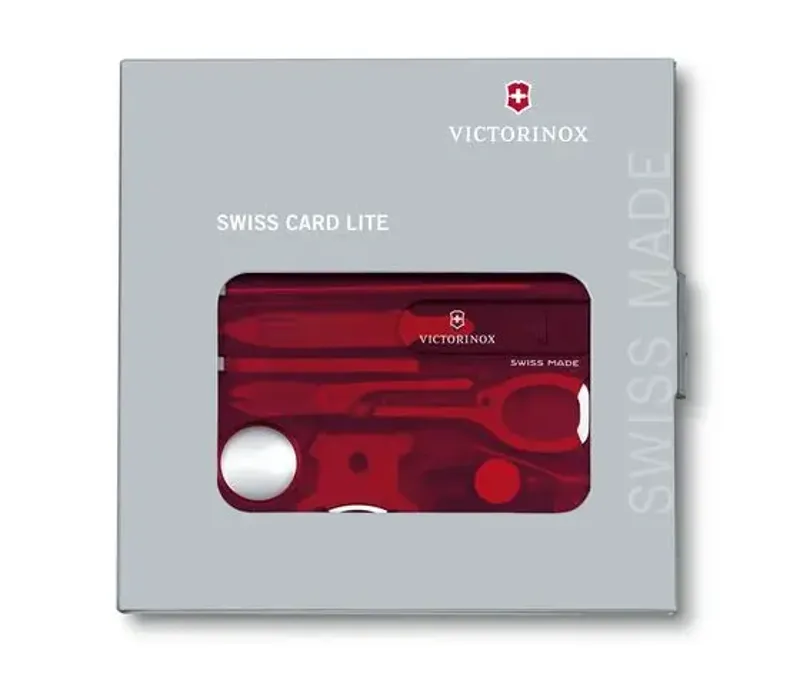 Victorin Ox Swiss Card Lite in Red Transparent-1
