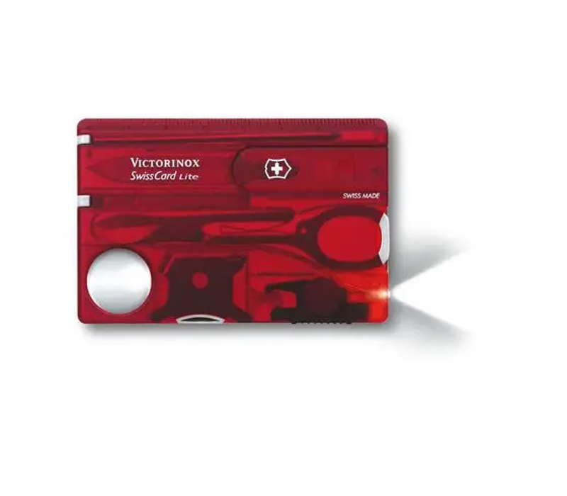 Victorin Ox Swiss Card Lite in Red Transparent-2