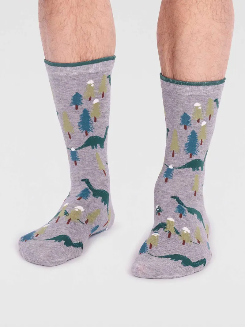 Thought Eull Bamboo Christmas Dinosaur Sock Box Mens-4