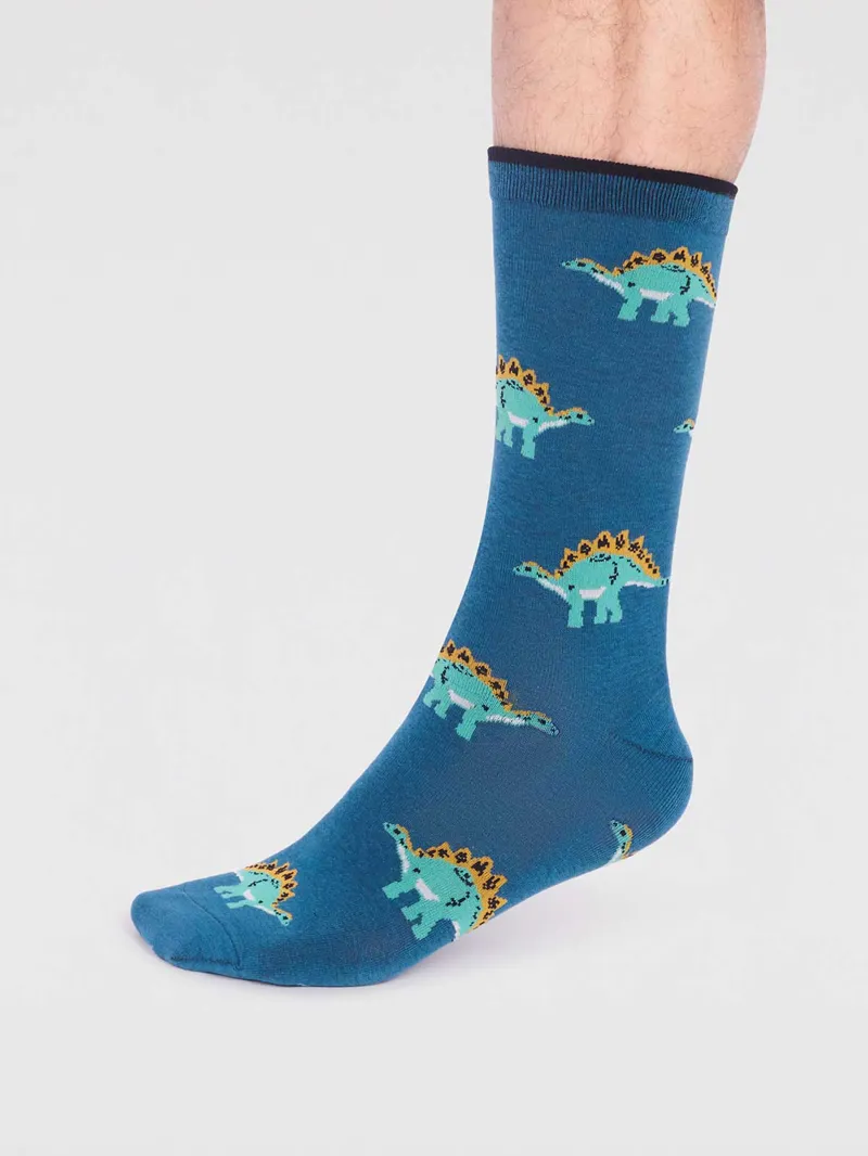 Thought Eull Bamboo Christmas Dinosaur Sock Box Mens-6