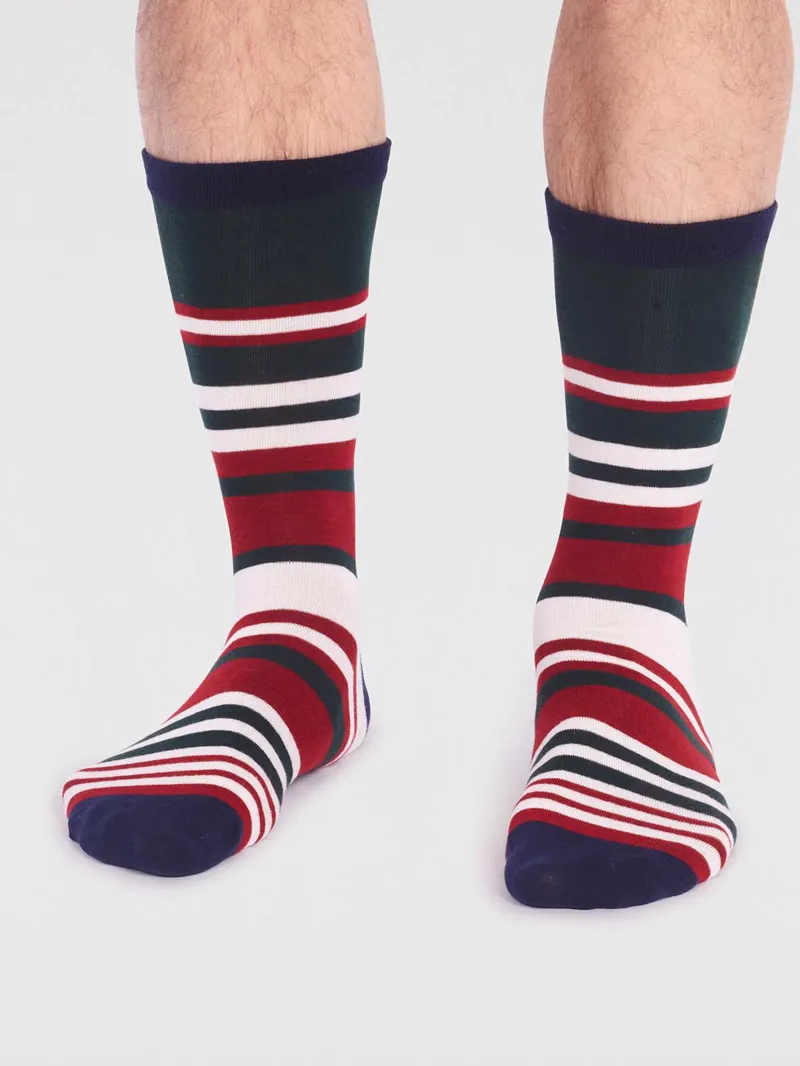 Thought Joseph GOTS Organic Cotton Christmas Jumper Sock Box Mens -5