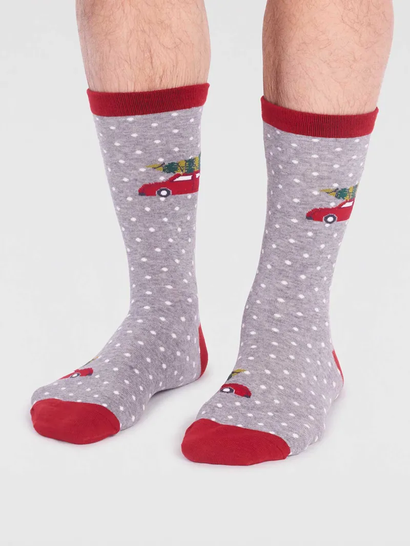 Thought Joseph GOTS Organic Cotton Christmas Jumper Sock Box Mens -7