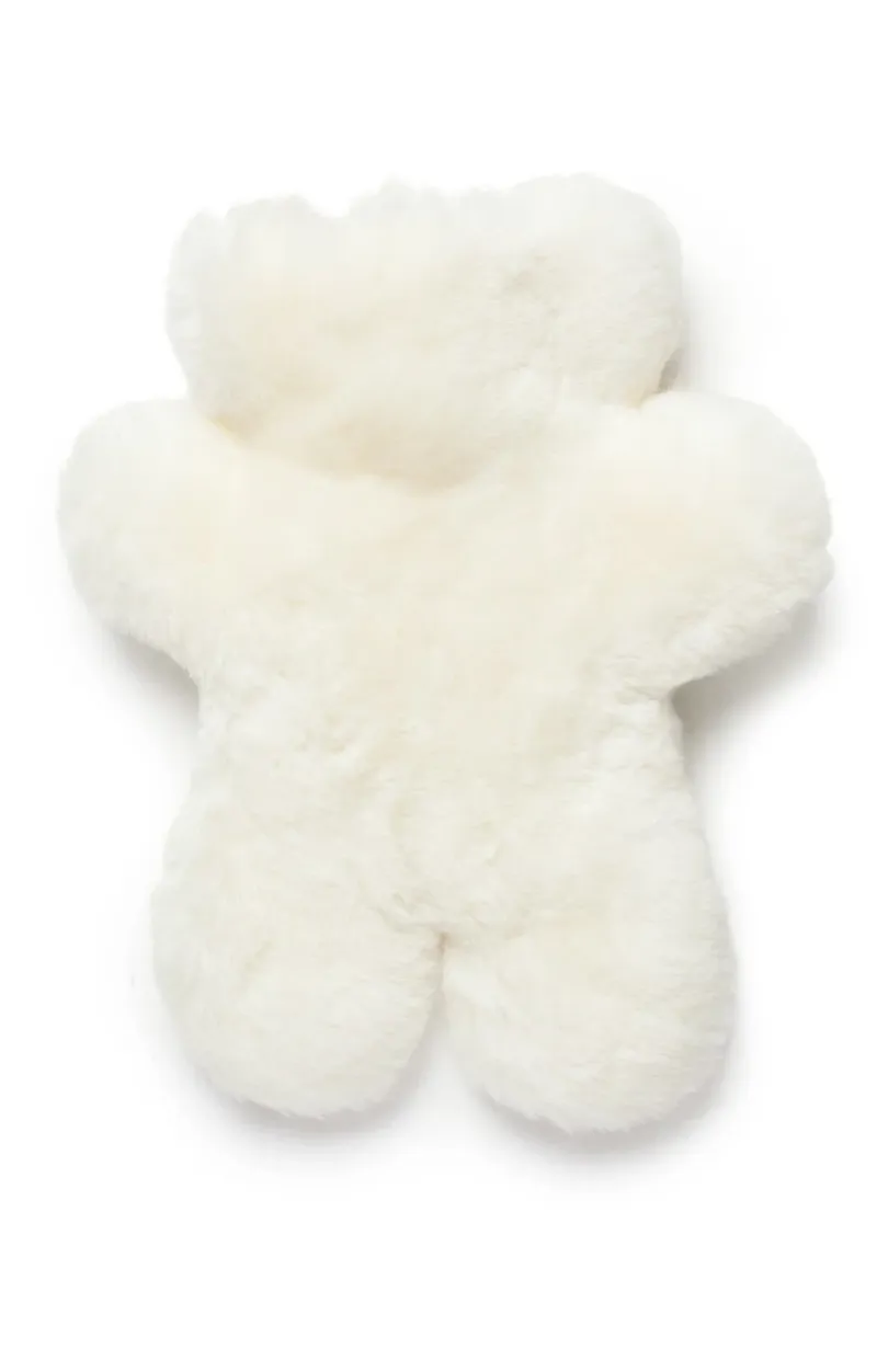Fenland Sheepskin Teddy Hot Water Bottle Cover in Ivory