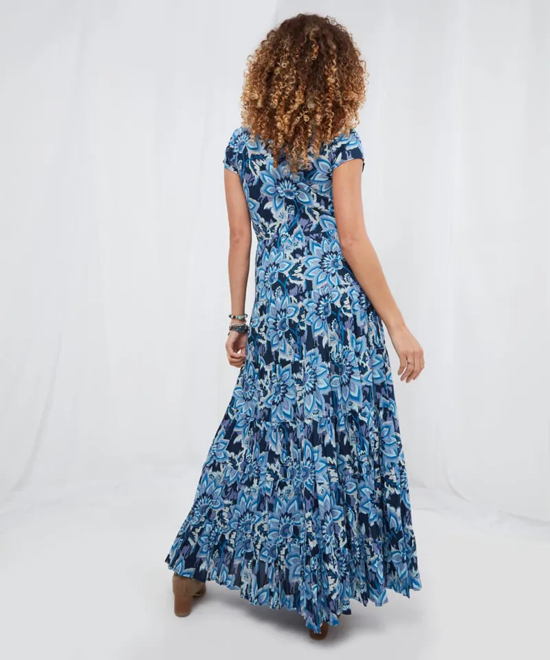 Joe Browns Tabitha Crinkle Cotton Dress Womens in Blue-2