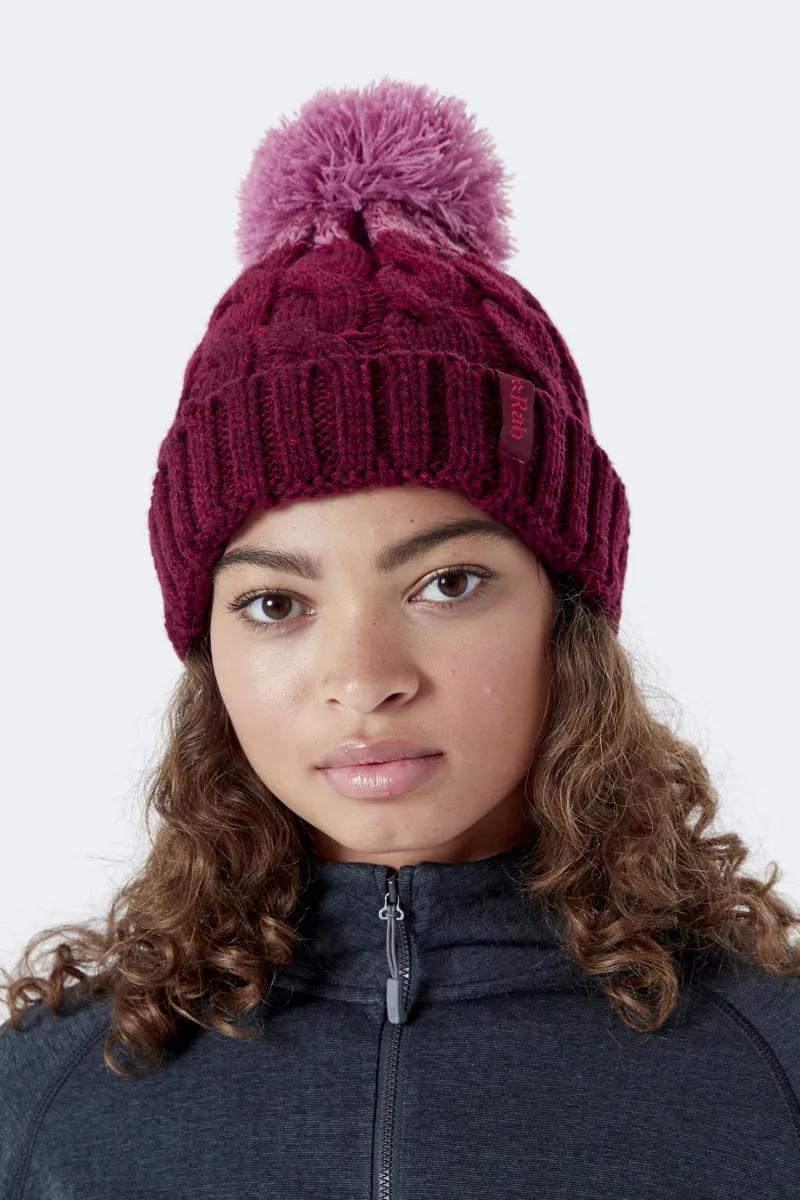 Rab Braid Beanie womens  in Oxblood Red-1