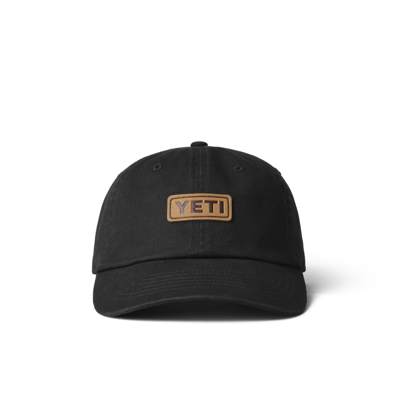 Yeti Leather Logo Badge Hat in Black-3