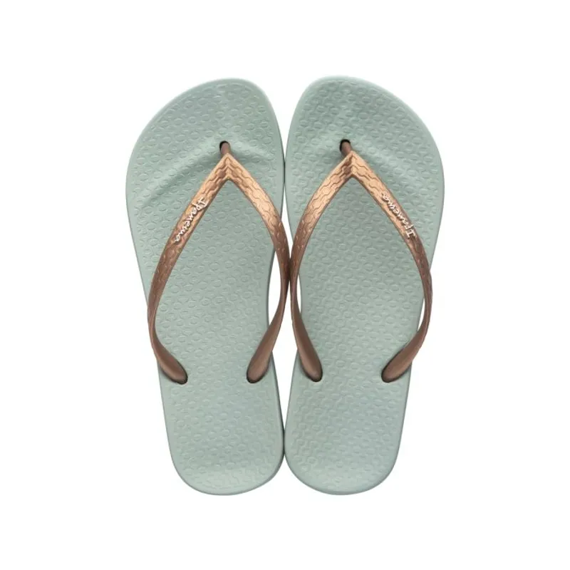 Ipanema Anatomica Flip Flop Womens in Tan Gold Mint