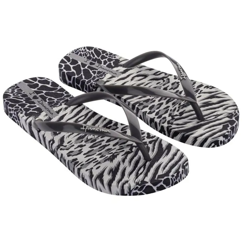 Ipanema Animal Flip Flop Womens in Grey