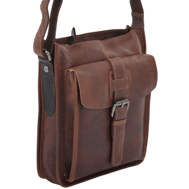Ashwood Leather Body bag in Tan-1