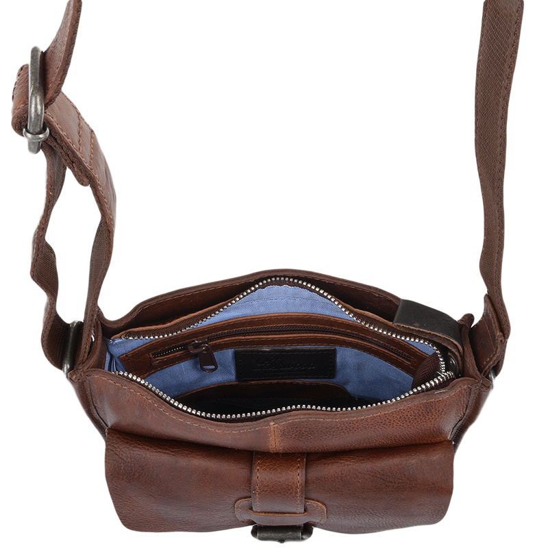 Ashwood Leather Body bag in Tan-3