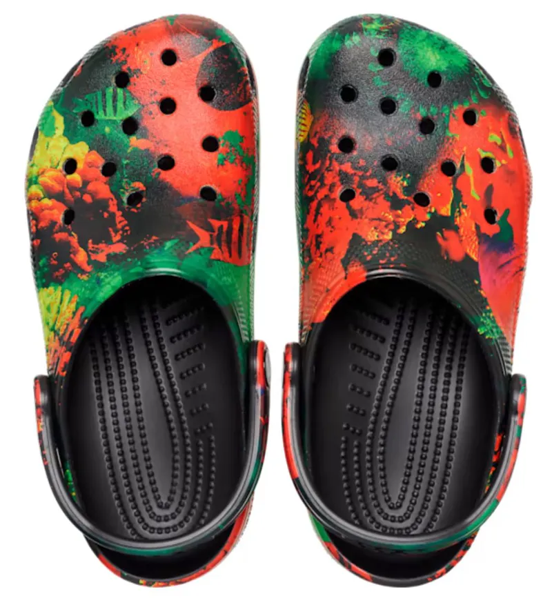 Crocs Classic Cyber Beach Clog Multi Black-1