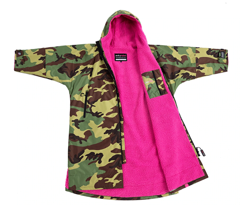 Dryrobe Advance Long Sleeve in Camouflage/Pink-3