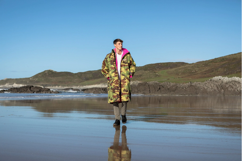 Dryrobe Advance Long Sleeve in Camouflage/Pink-6