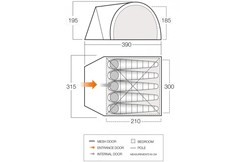 Vango Carron 500 Tent in Herbal-9