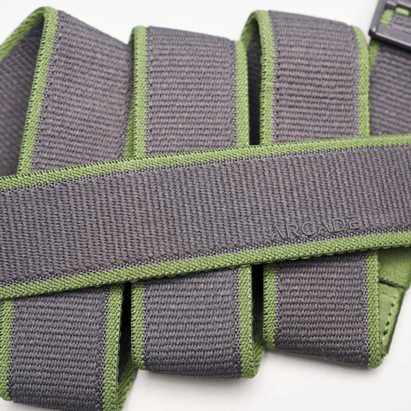 Arcade Carto Slim A2 Stretch Belt in Charcoal/Dill-1