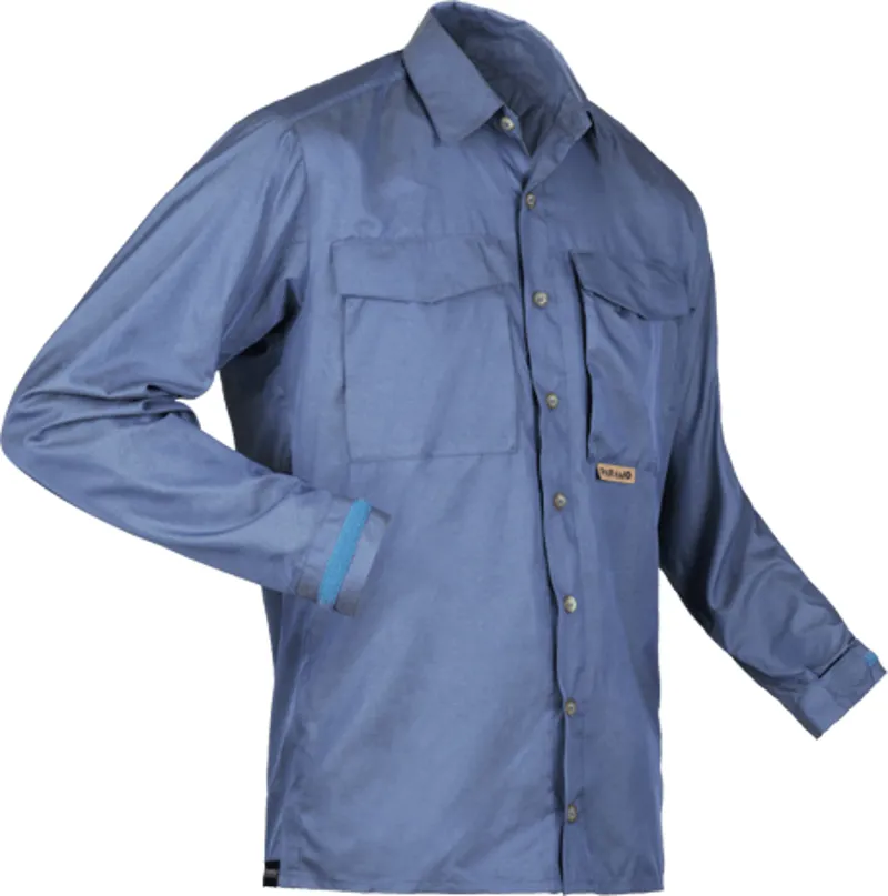 Paramo Katmai Light Long Sleeve Mens Shirt in Indigo Blue