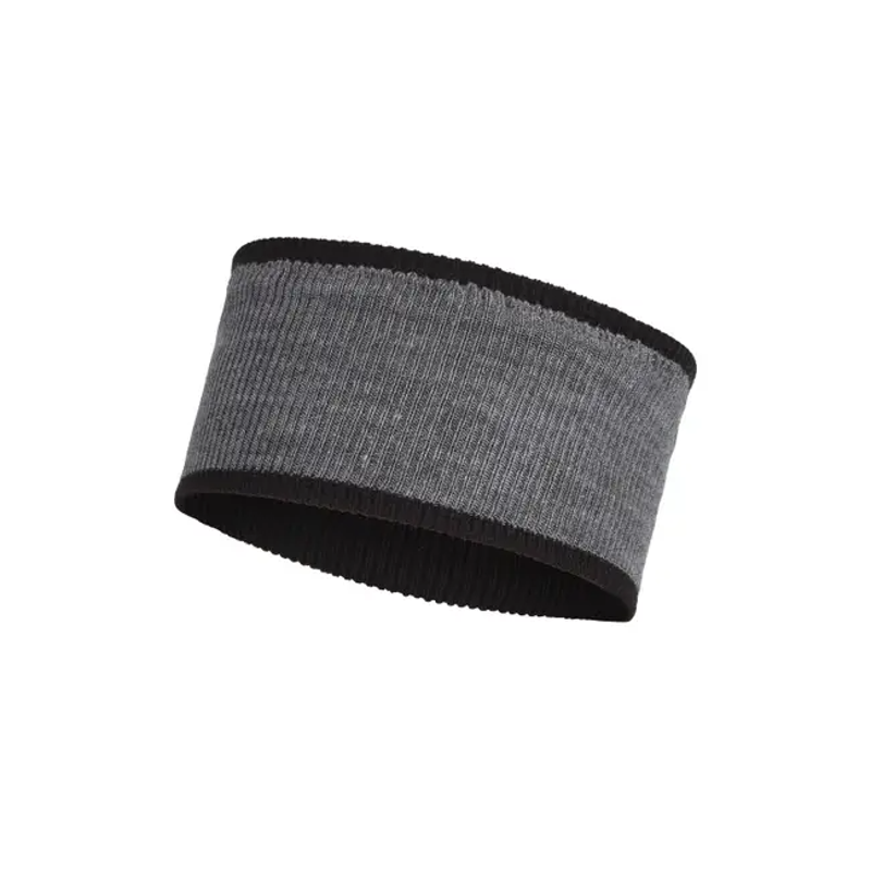 Buff Crossknit Headband in Solid Black-1