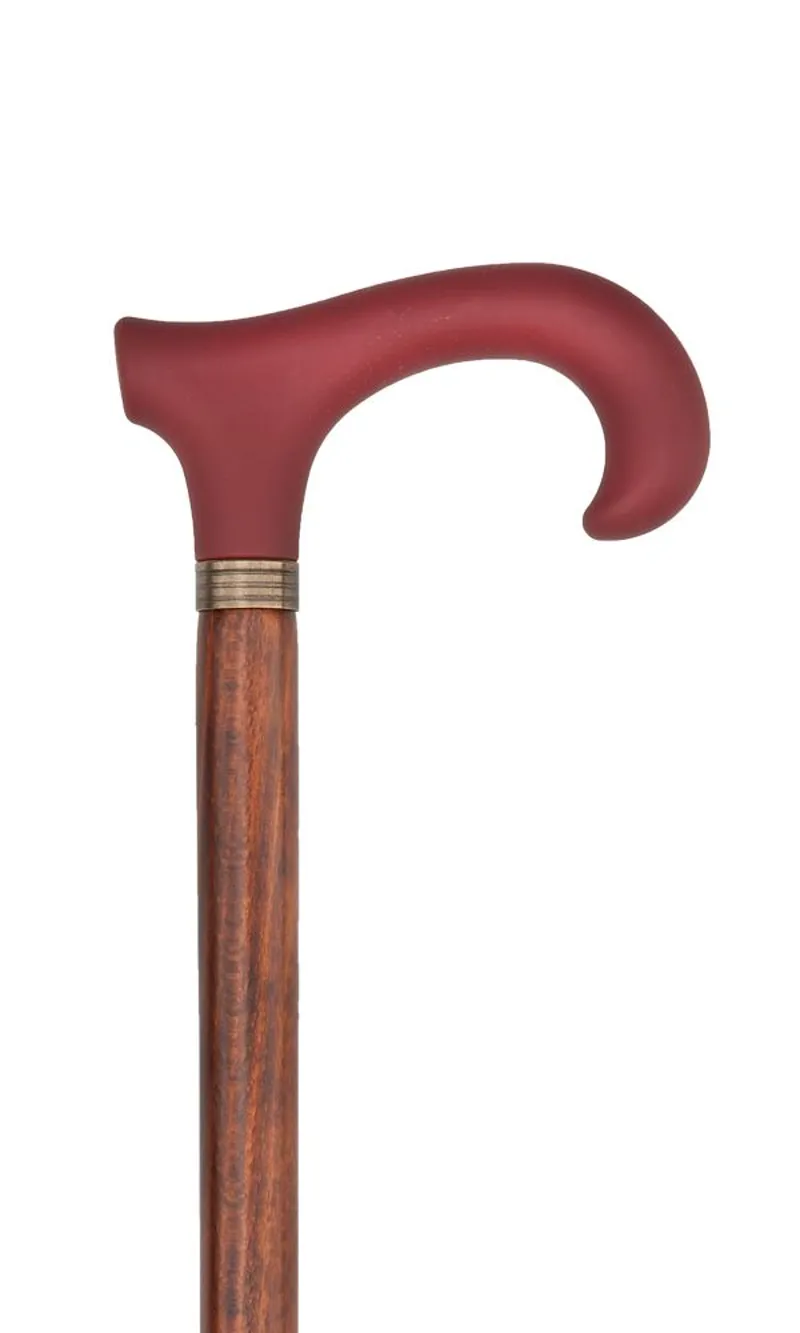 Charles Buyers Soft touch Derby Walking Stick in Red