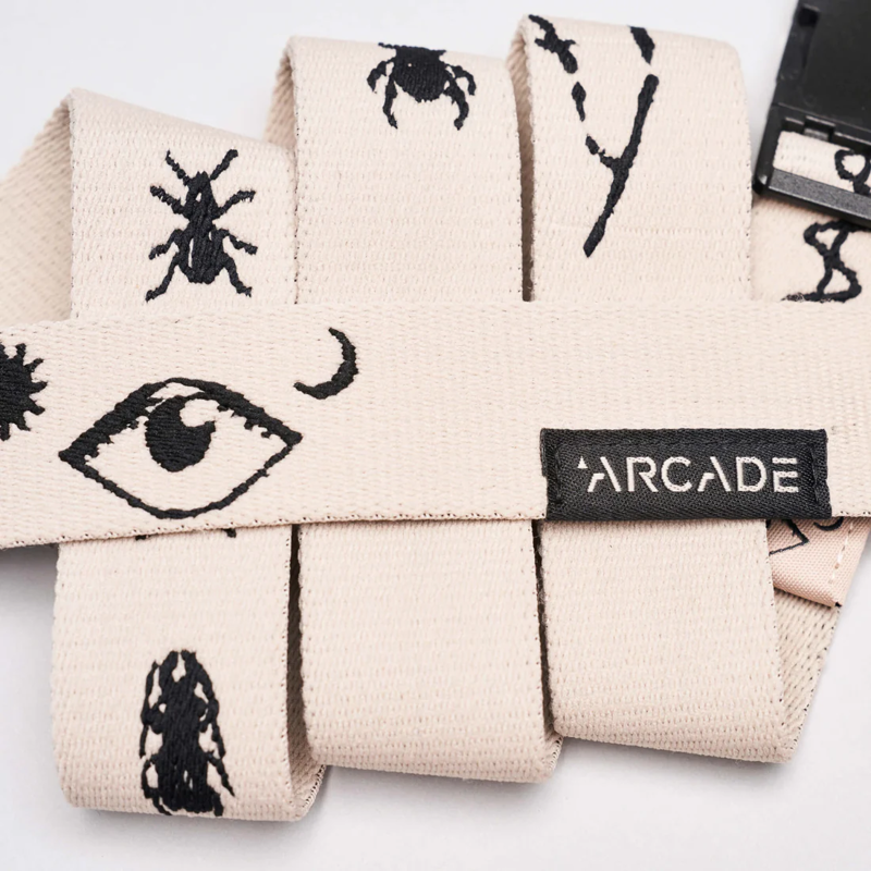 Arcade Charmer Slim A2 Stretch Belt in Oat-1