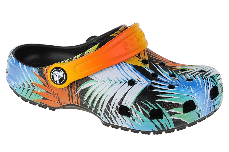 Crocs Classic Pool Party Clog Kids in Black/Multi