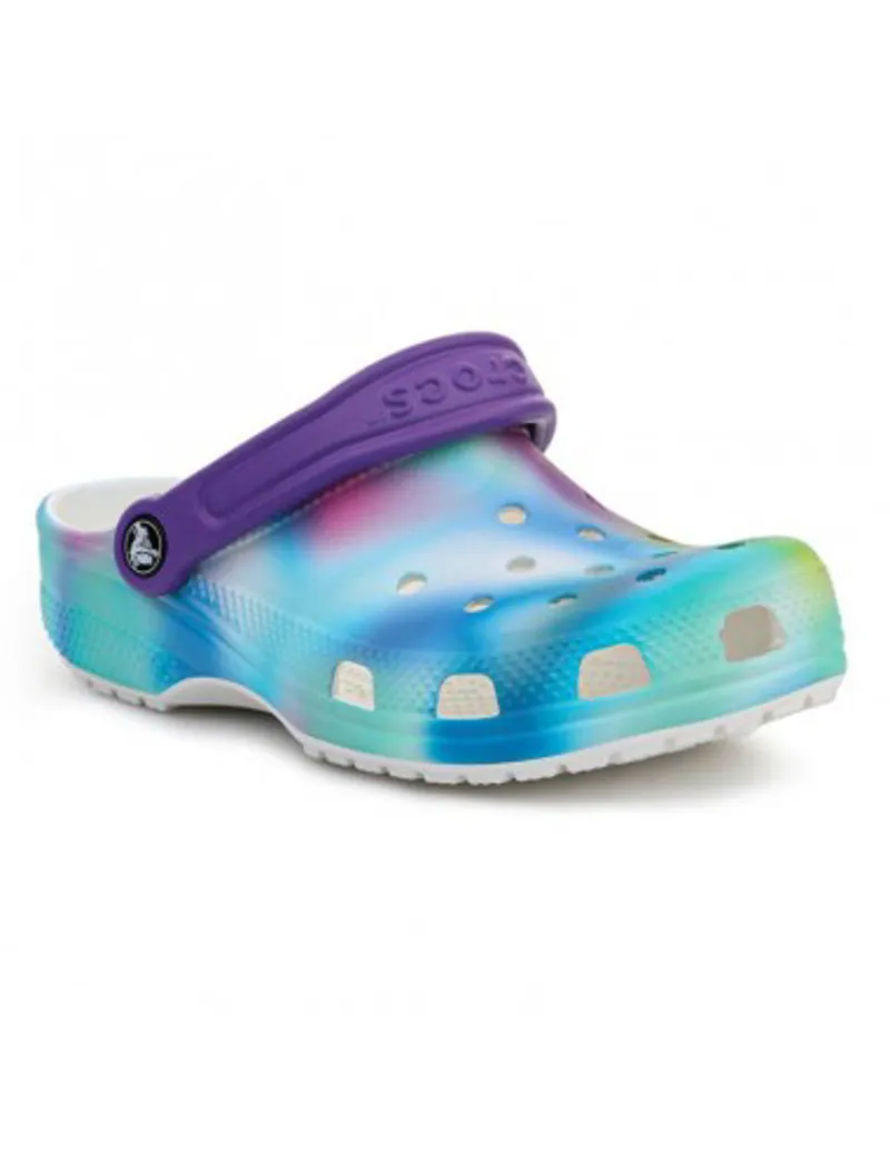 Crocs Classic Solarized Clog in  White Multi