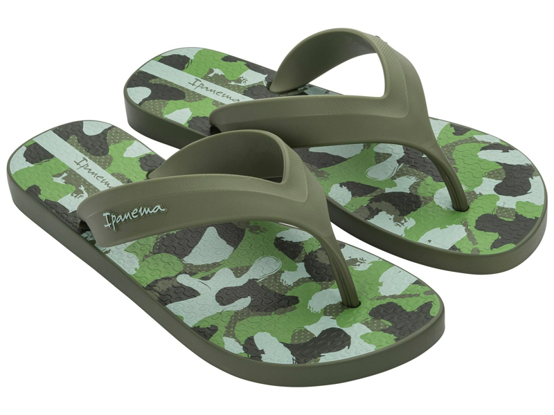 Ipanema Deck Plus Flip Flop Mens in Camo Green-1
