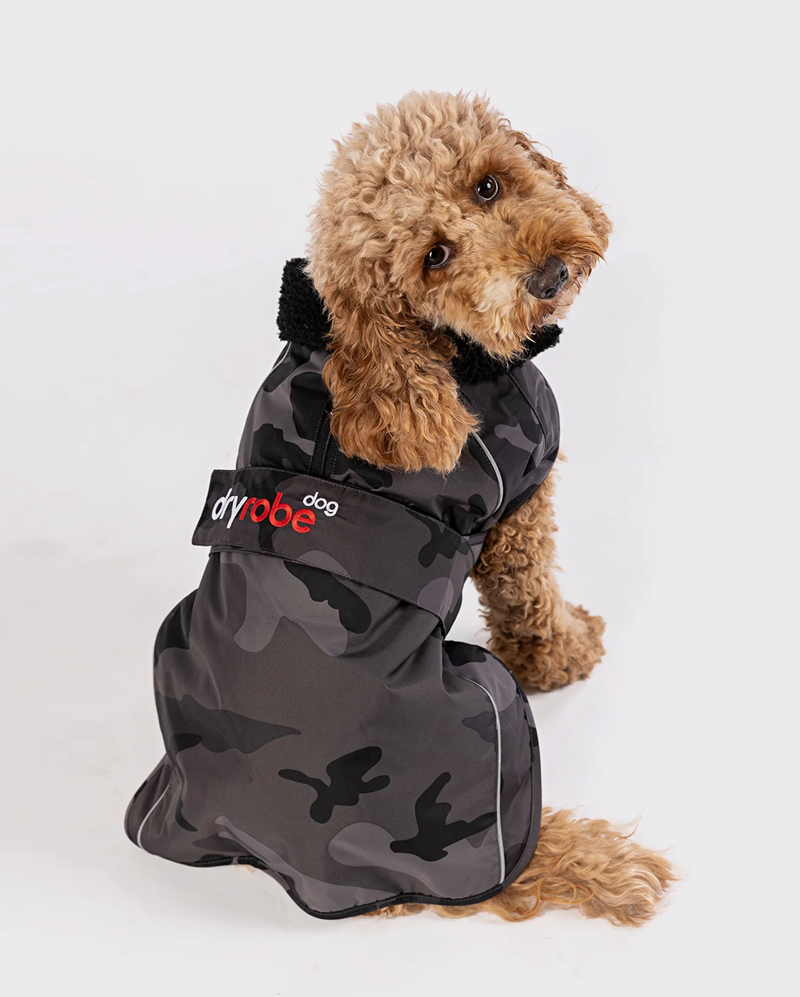 Dryrobe Dog Drying Robe V3 in Black Camo-1