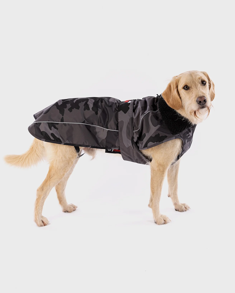 Dryrobe Dog Drying Robe V3 in Black Camo-2