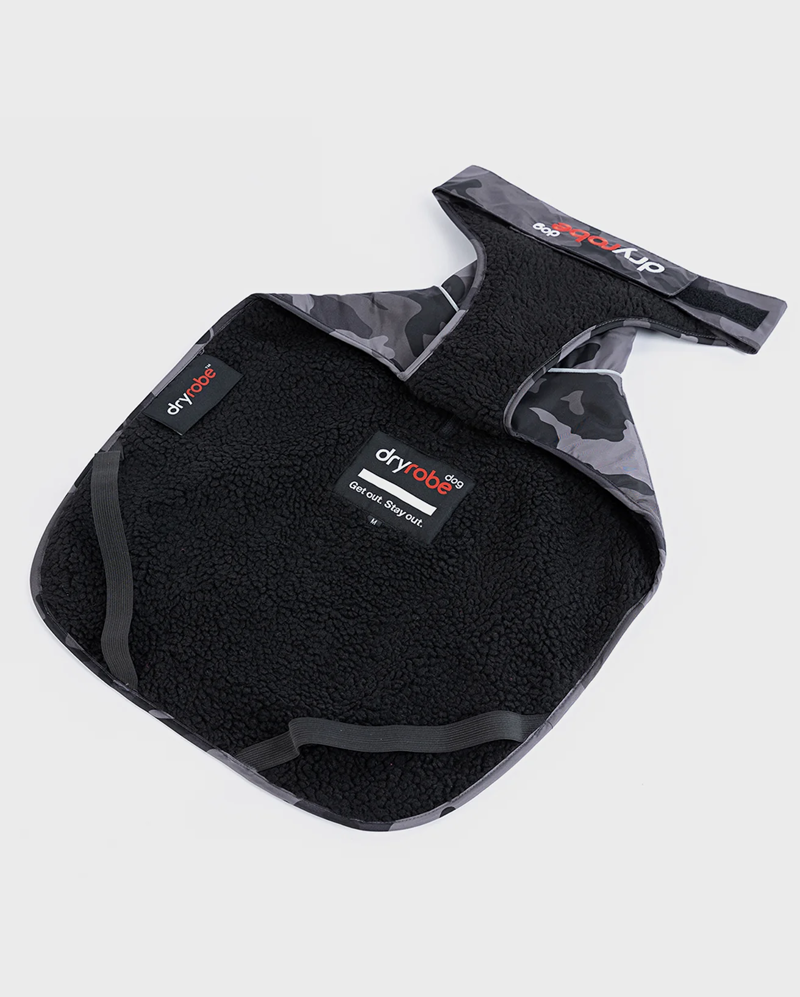 Dryrobe Dog Drying Robe V3 in Black Camo-5