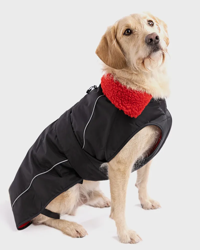 Dryrobe Dog Drying Robe V3 in Black/Red