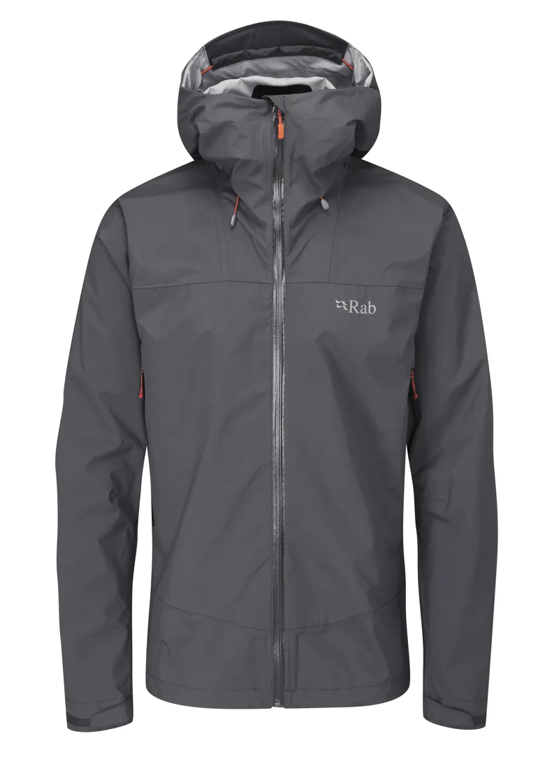 Rab Downpour Plus 2.0 Mens Waterproof Jacket in Graphene