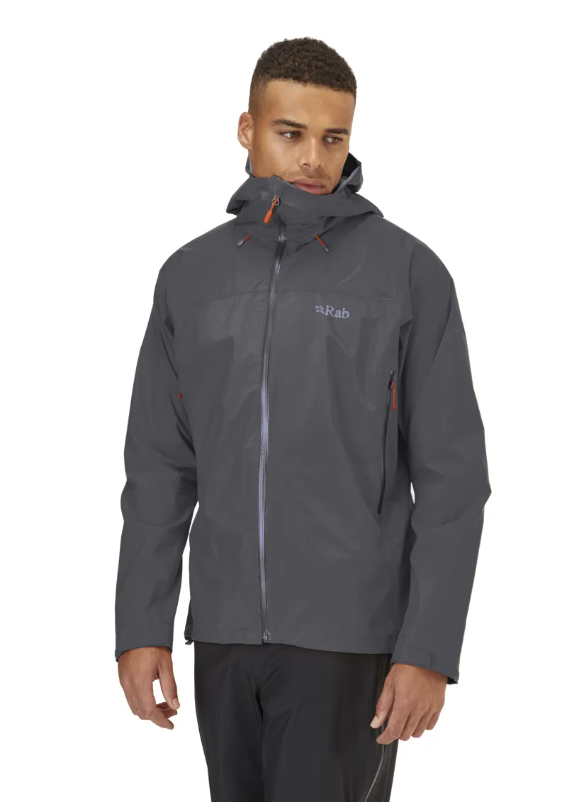 Rab Downpour Plus 2.0 Mens Waterproof Jacket in Graphene-1