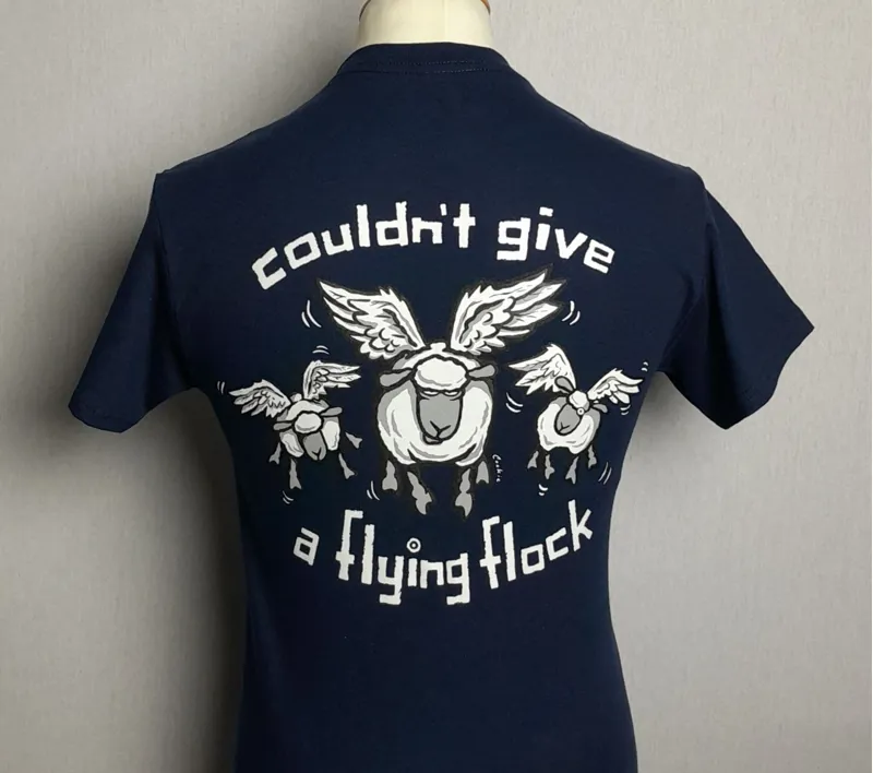 Baaad Flockers Flying Flock T-shirt Mens in Navy 
