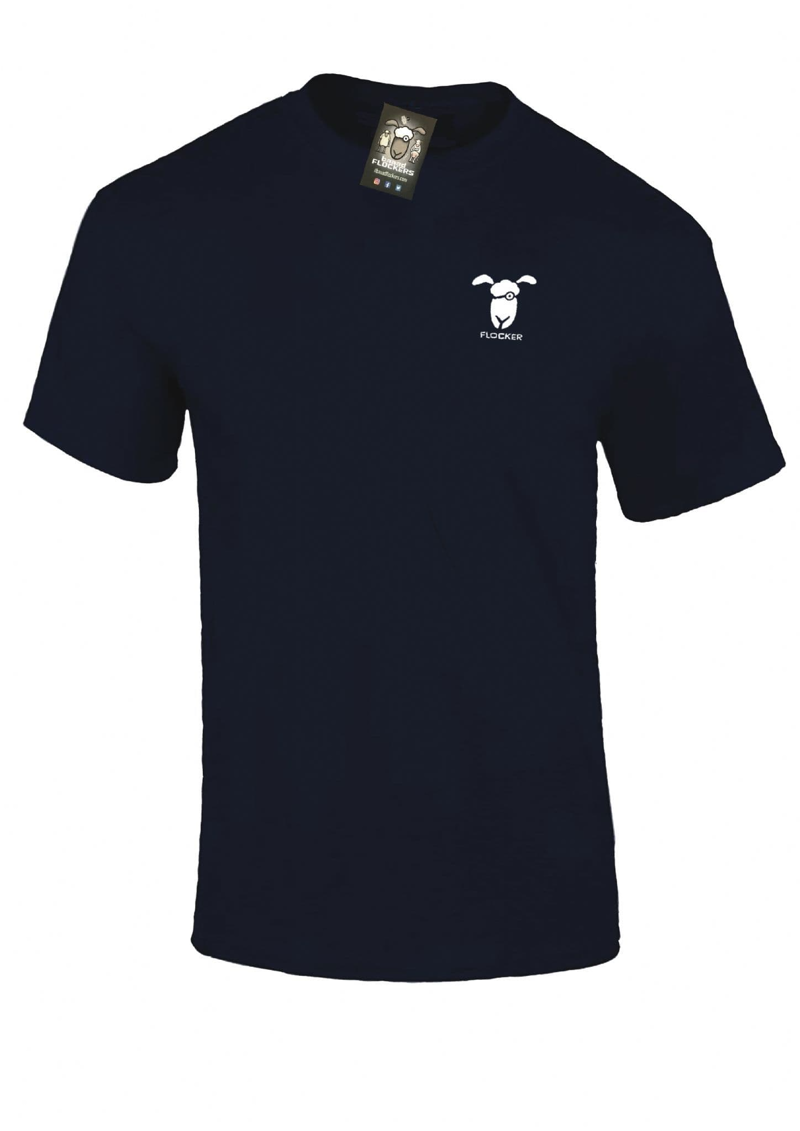 Baaad Flockers Grumpy Mens t-shirt in Navy-1