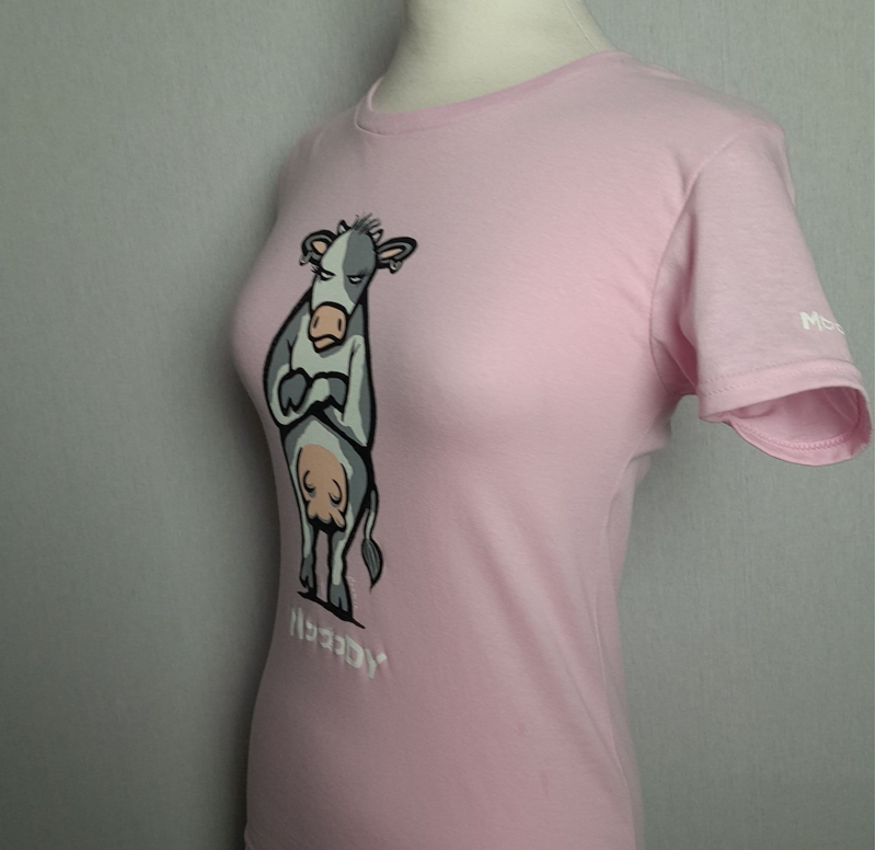 Baaad Flockers Moody T-shirt Womens in Pink-1