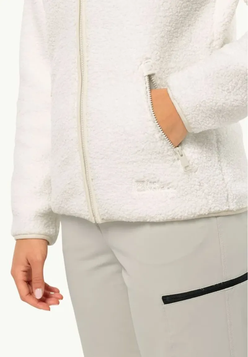 Jack Wolfskin High Curl Jacket Womens in Cotton White