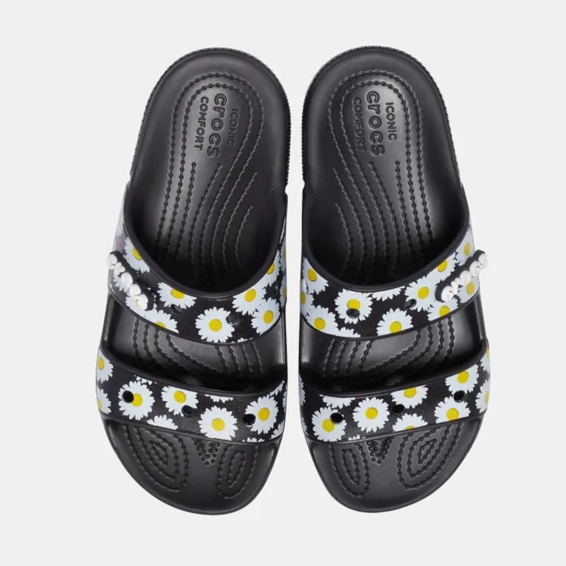 Crocs Classic Vacay Vibes Sandal Black daisy-2