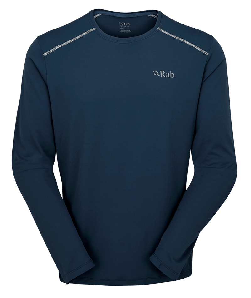 Rab Force Long Sleeve T-Shirt Mens in Tempest Blue