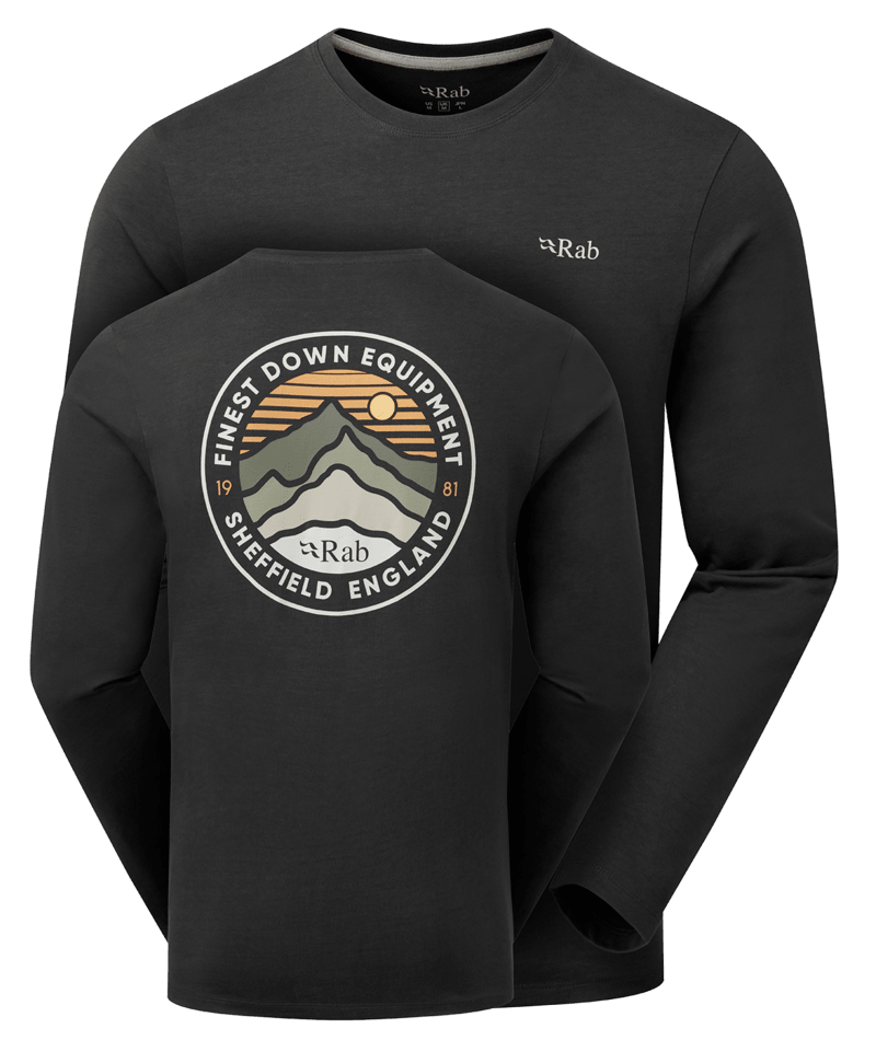 Rab Long Sleeved Basecamp 3 Peak Tee Mens in Beluga