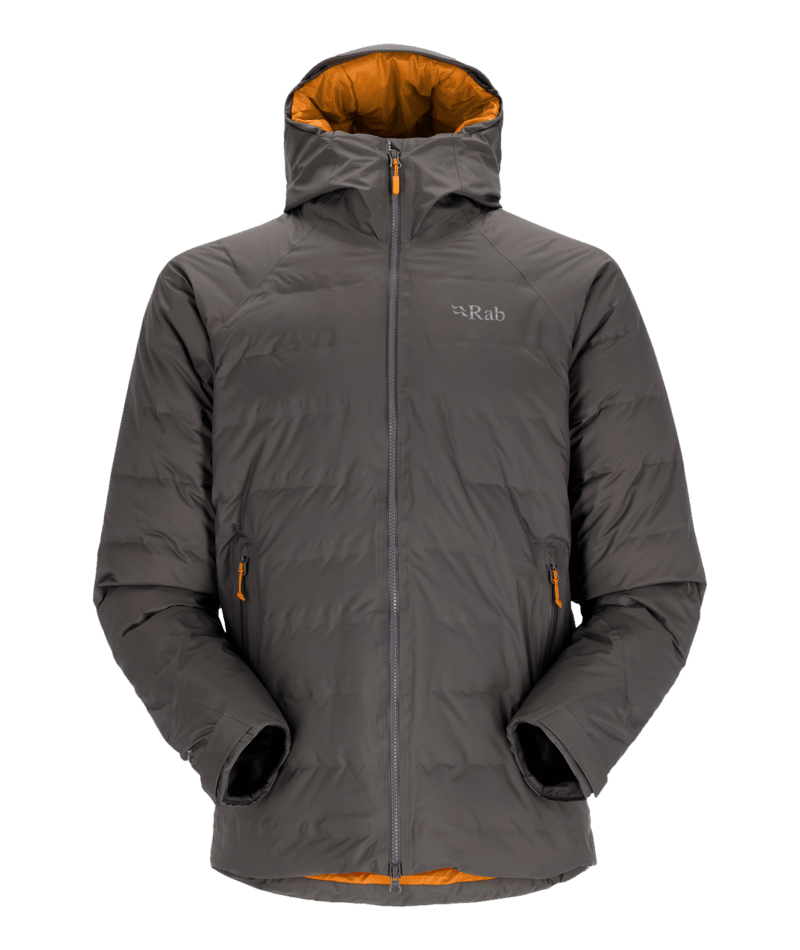 Rab Valiance Waterproof Down Jacket Mens in Graphene