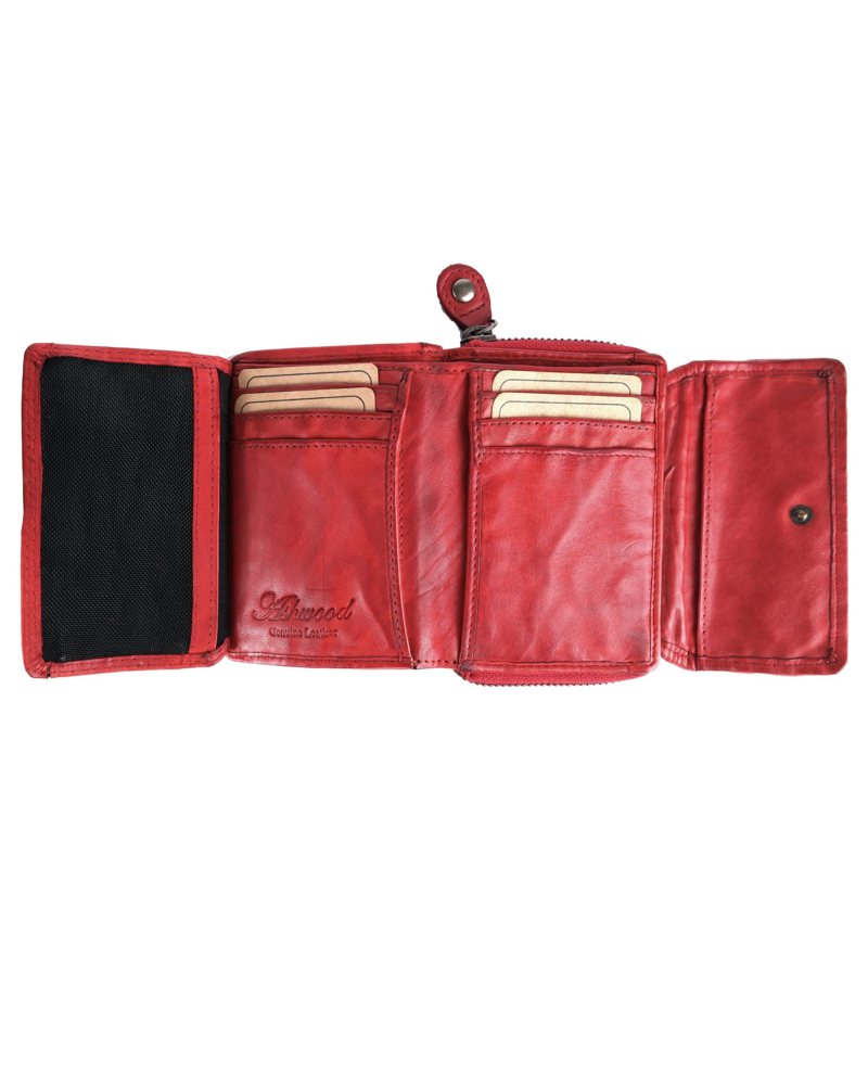 Ashwood D-82 Wallet in Red-4