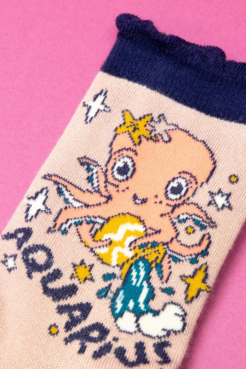 Powder Zodiac Socks Womens Aquarius-2