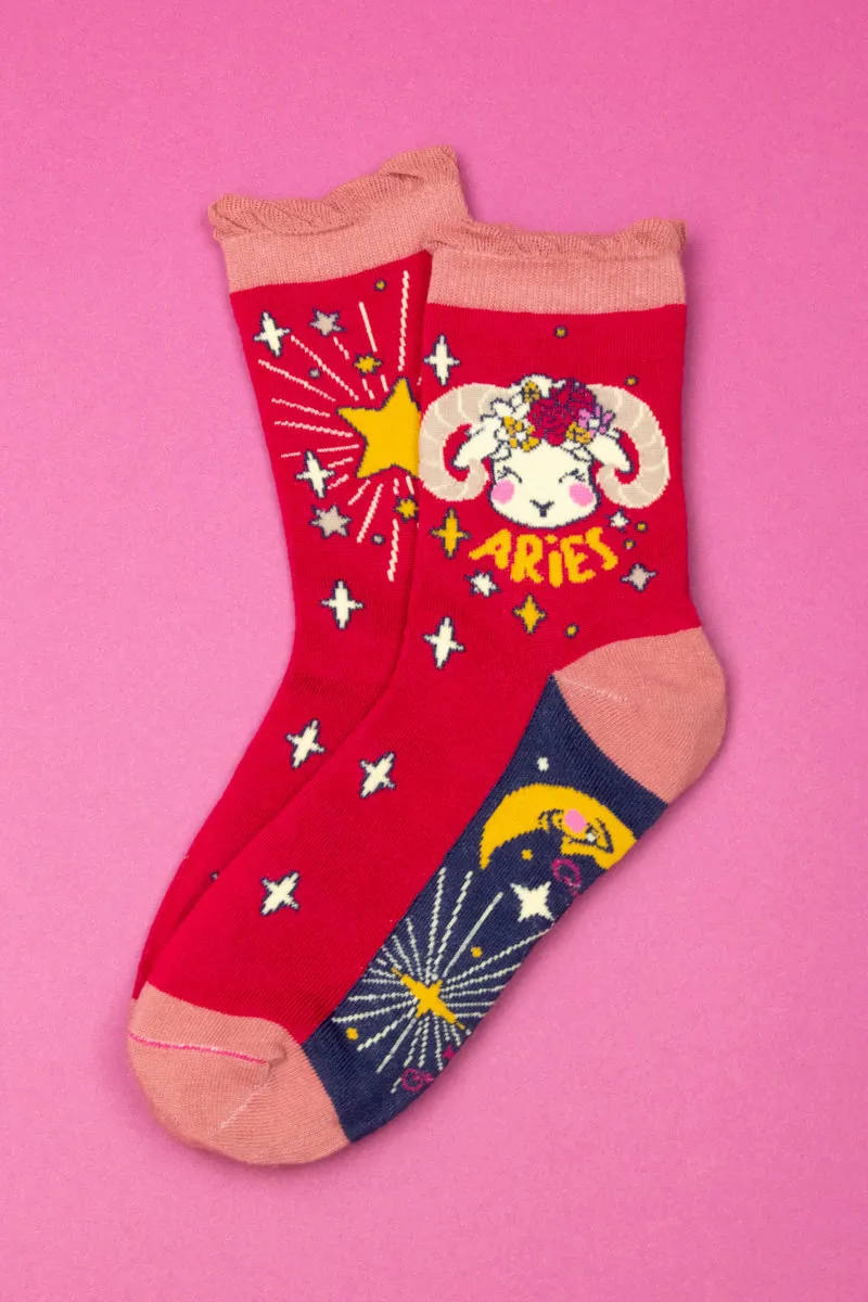 Powder Zodiac Socks Womens Aries-1