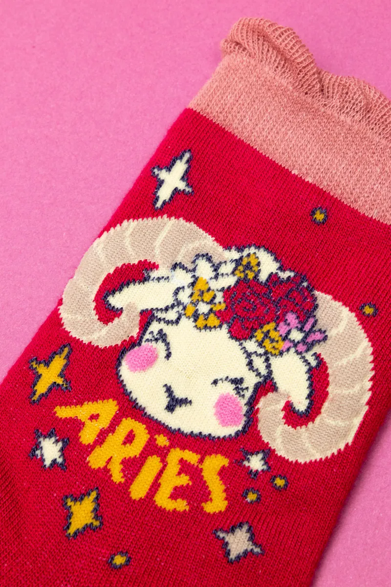Powder Zodiac Socks Womens Aries-2