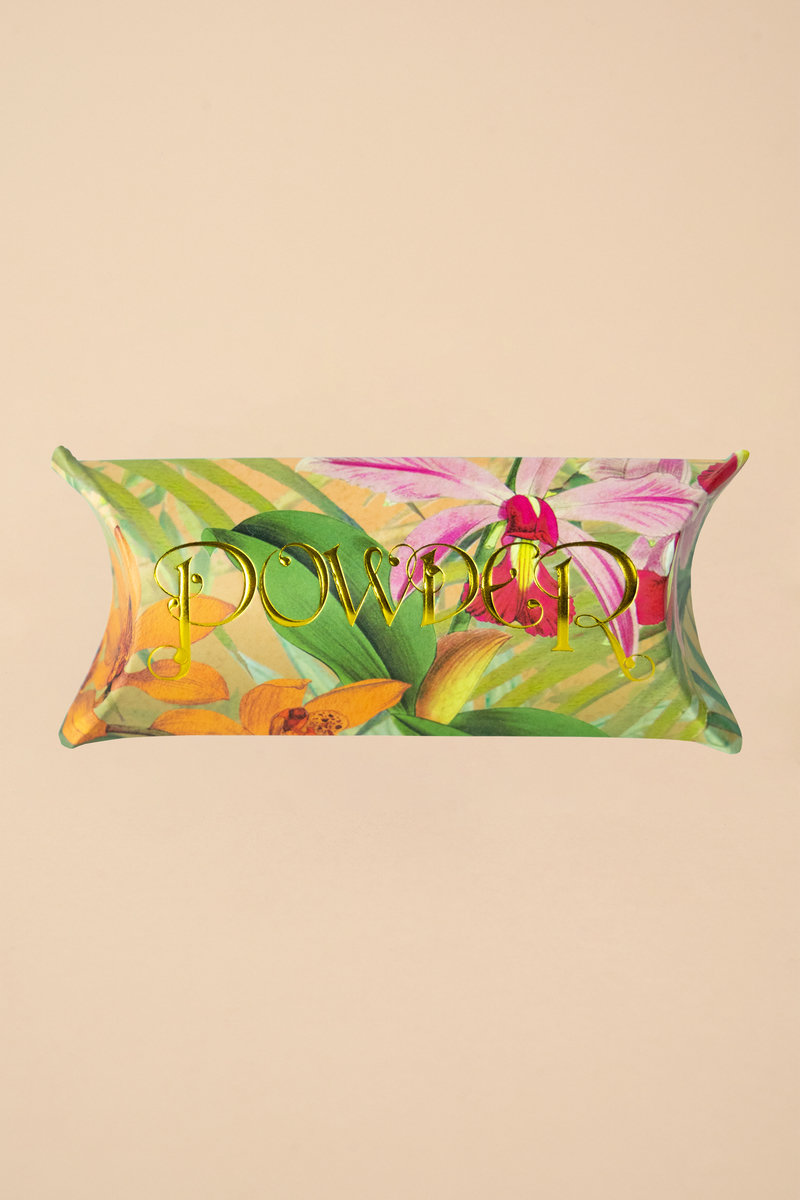 Powder Beaded Bracelet in Pink Diamonds/Gold Bar-1